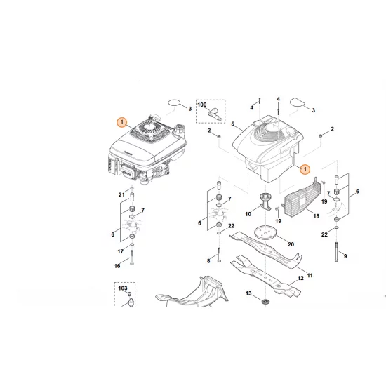 STIHL   B&S, silnik czterosuwowy 126T02-6280-H1 6375 011 1802